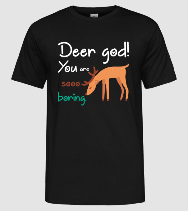 You = boring model negru pe tricou