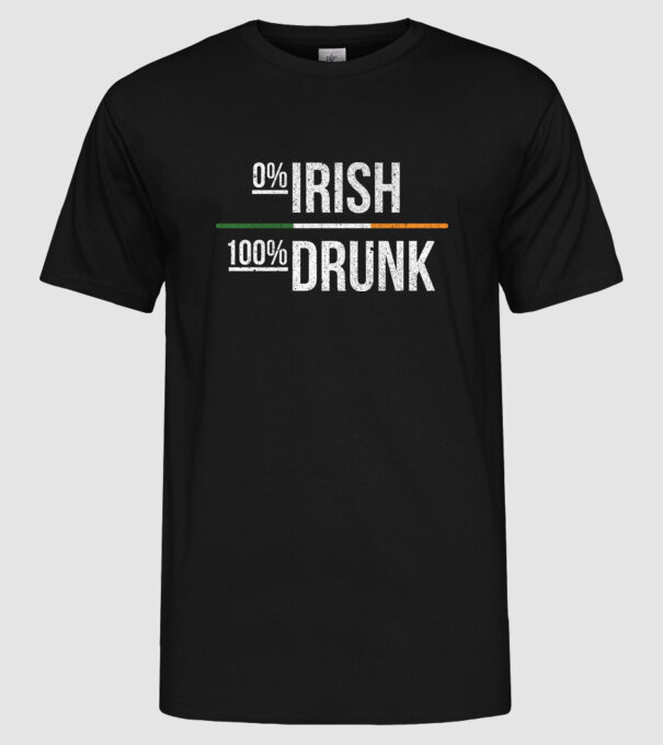 Zero irish model negru pe tricou