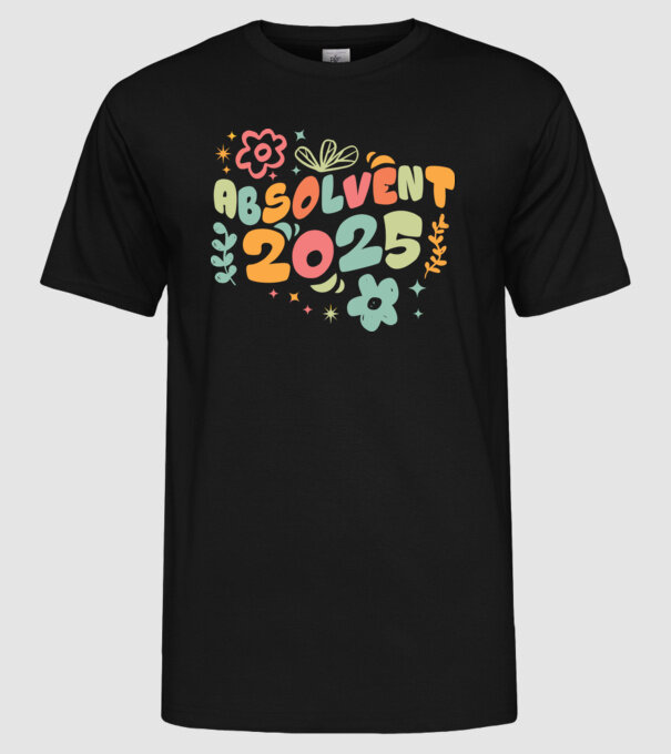 Absolventa 2025 model negru pe tricou