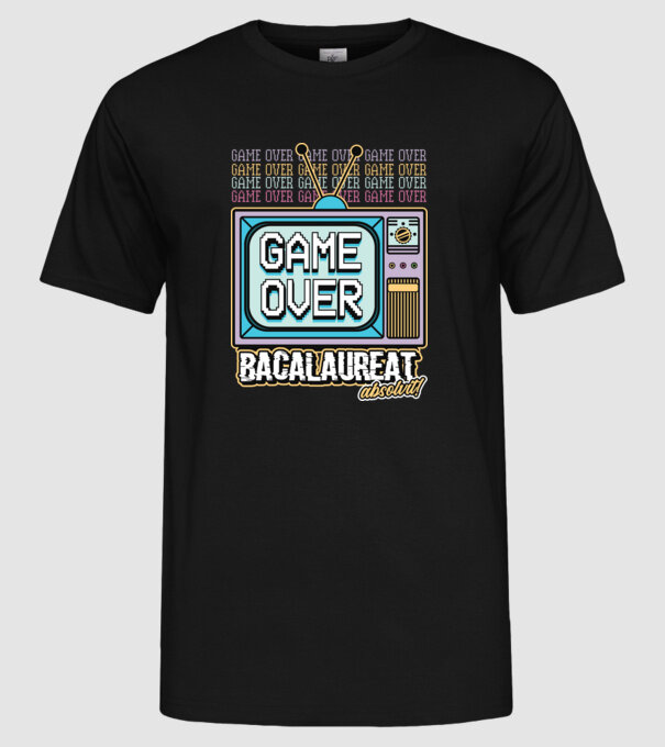 Absolvire retro bacalaureat model negru pe tricou