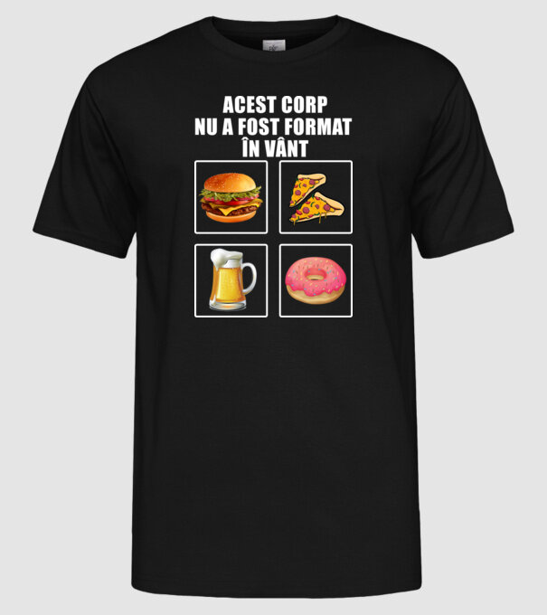 acest corp nu a fost format în vânt model negru pe tricou