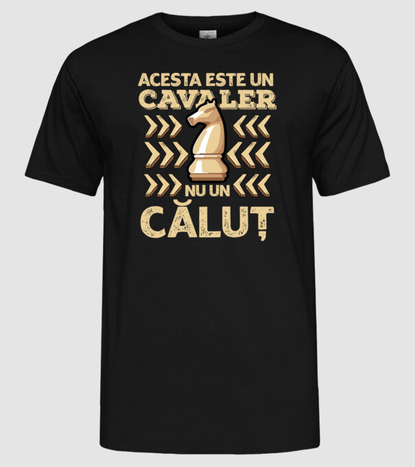 Acesta este un cavaler, nu un căluț model negru pe tricou