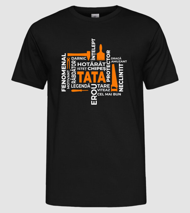Acronimele tatălui model negru pe tricou