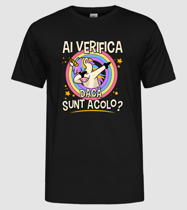 Ai verifica dacă sunt acolo? model negru pe tricou