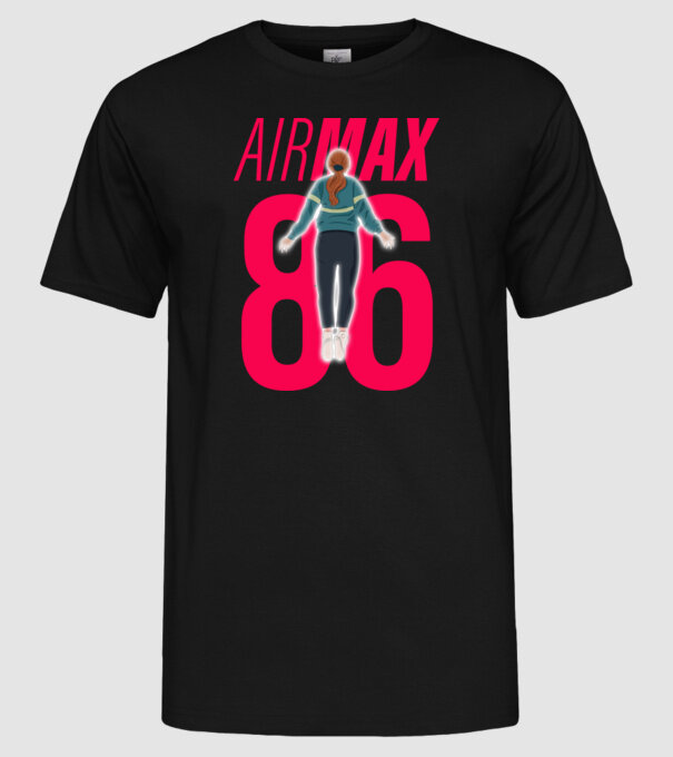 air max 86 stranger things model negru pe tricou