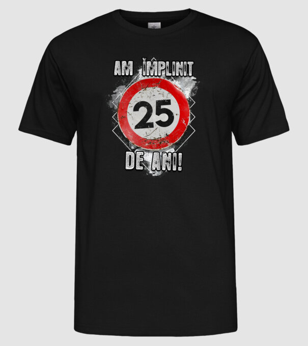 Am împlinit 27 de ani! model negru pe tricou