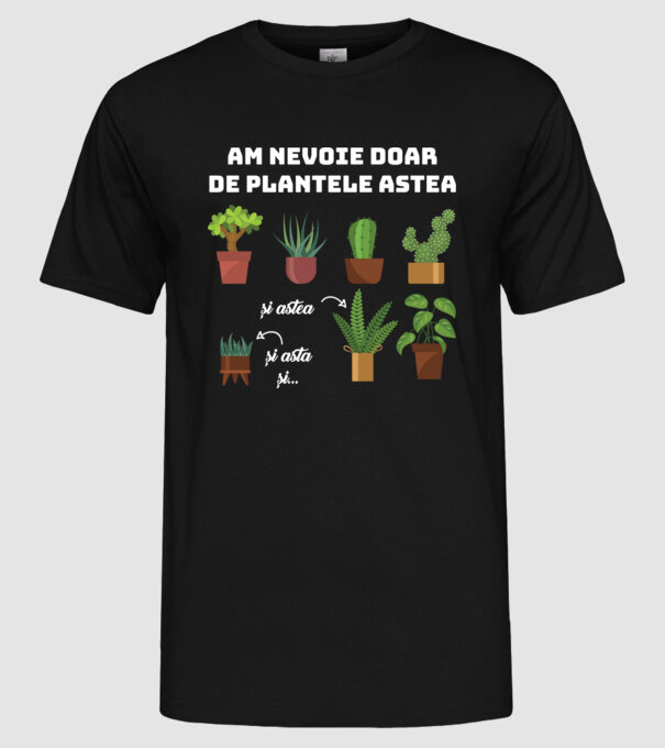 am nevoie doar de plantele astea model negru pe tricou