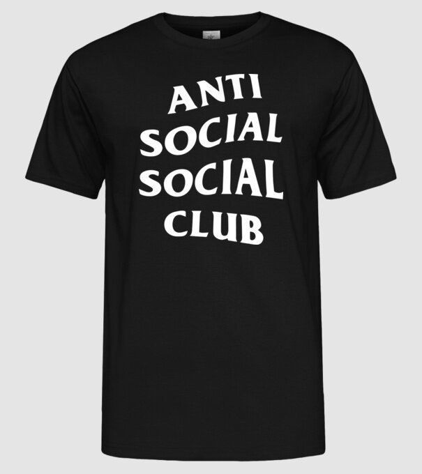 Anti social social club model negru pe tricou