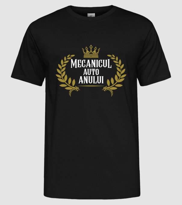 Anului Mecanicul auto  model negru pe tricou