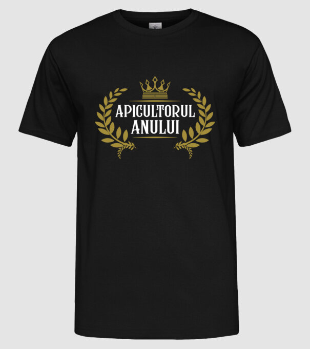 apicultorul anului model negru pe tricou