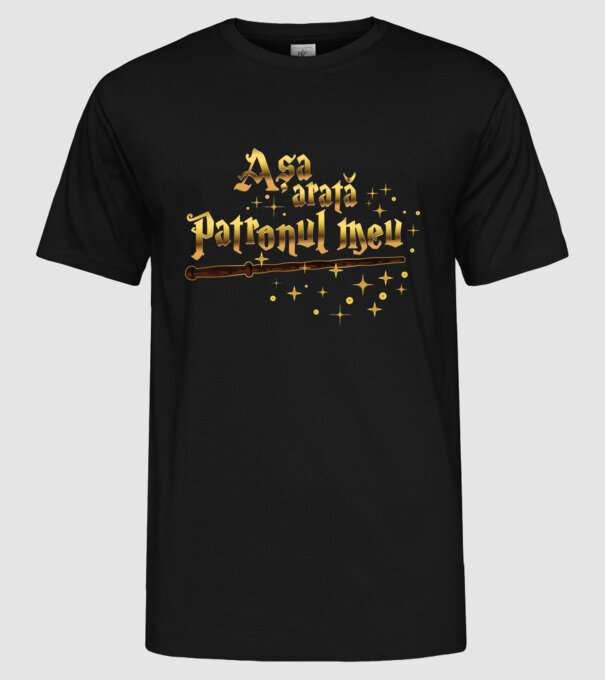 Așa arată patronul meu model negru pe tricou