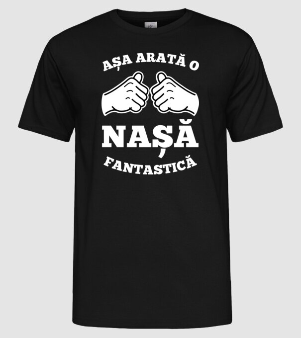 Așa arată o nașă fantastică model negru pe tricou