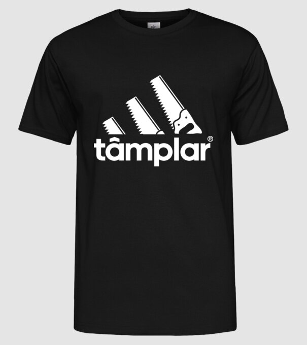 tâmplar model negru pe tricou