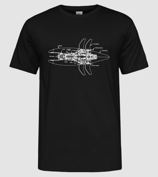 Avioane model negru pe tricou