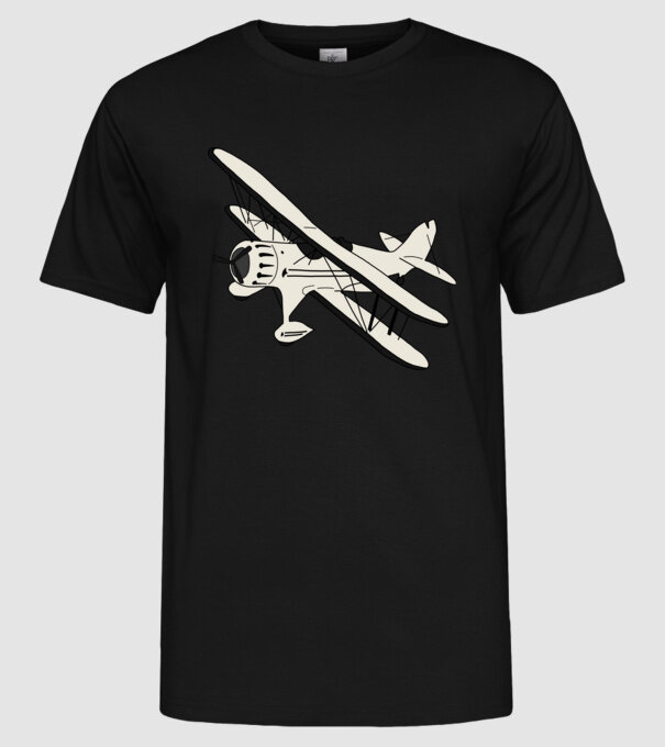 Avioane model negru pe tricou