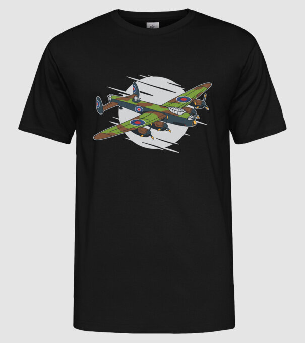 Avioane model negru pe tricou