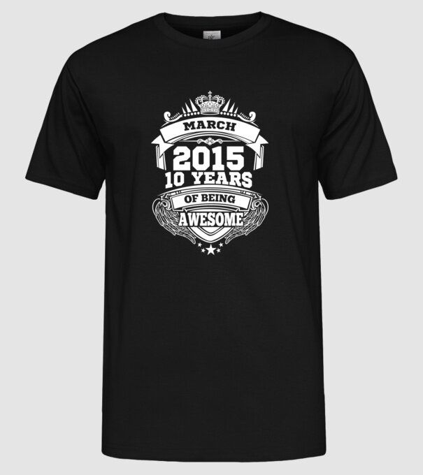 Awesome being of march 2015 model negru pe tricou