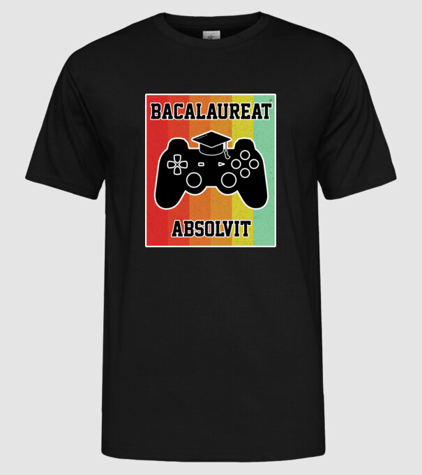 bacalaureat absolvit model negru pe tricou