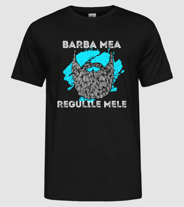 barba mea - regulile mele model negru pe tricou