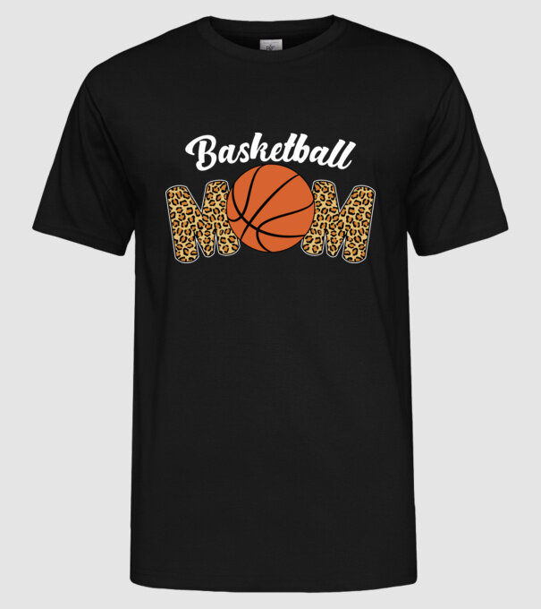 Basketball Mom model negru pe tricou