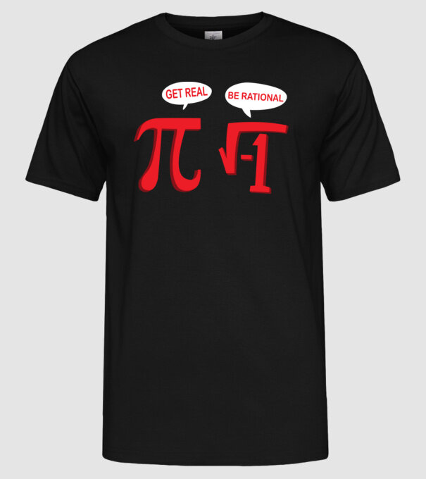 Be rational PI model negru pe tricou