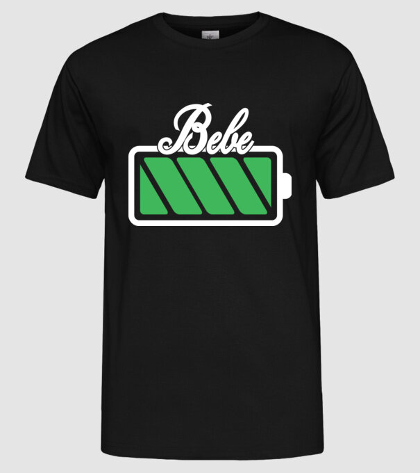 Bebe încărcat model negru pe tricou