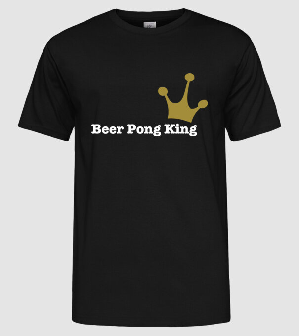 Beerpong model negru pe tricou