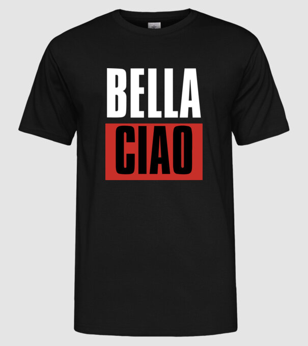 bella ciao model negru pe tricou