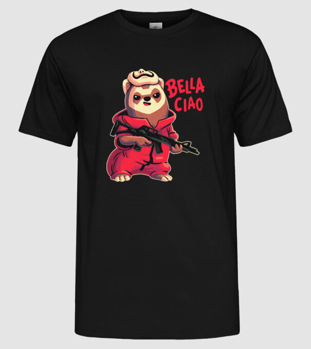 bella ciao rebel model negru pe tricou