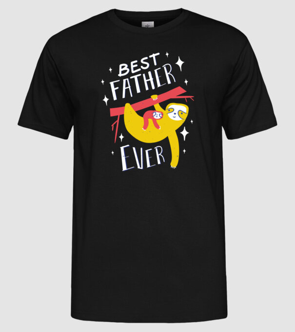 Best father model negru pe tricou