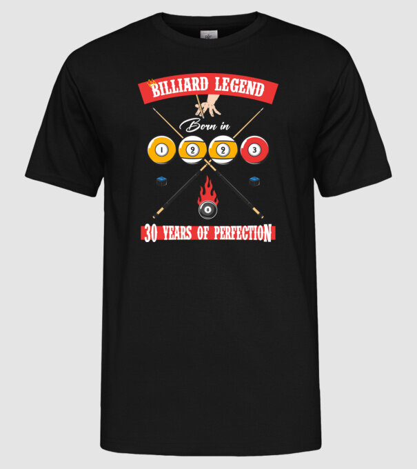 Billiard legend born in 1993 model negru pe tricou