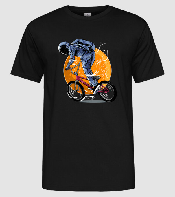 BMX space model negru pe tricou