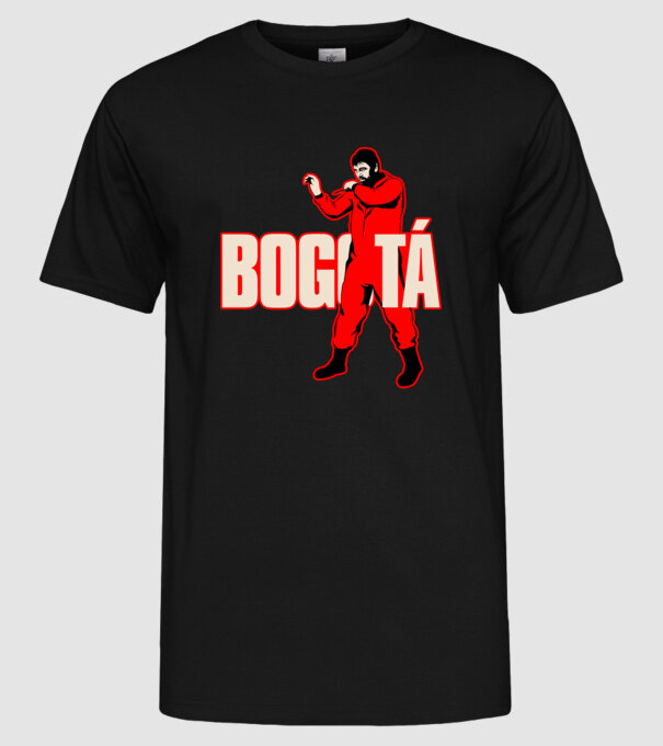 bogota la casa de papel model negru pe tricou