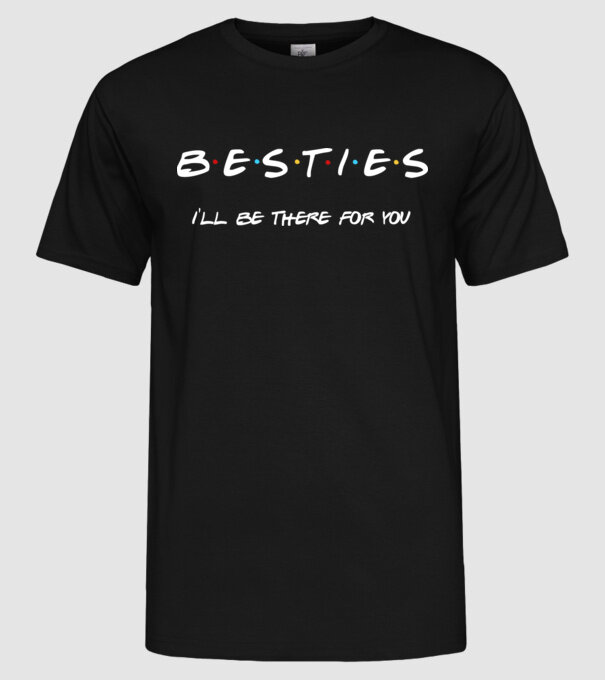 Bride Friends Besties model negru pe tricou