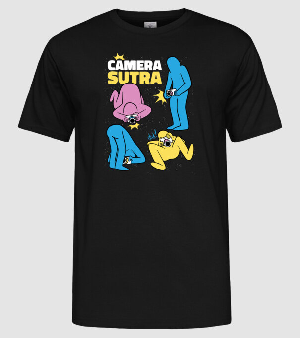 Camera sutra 2 model negru pe tricou