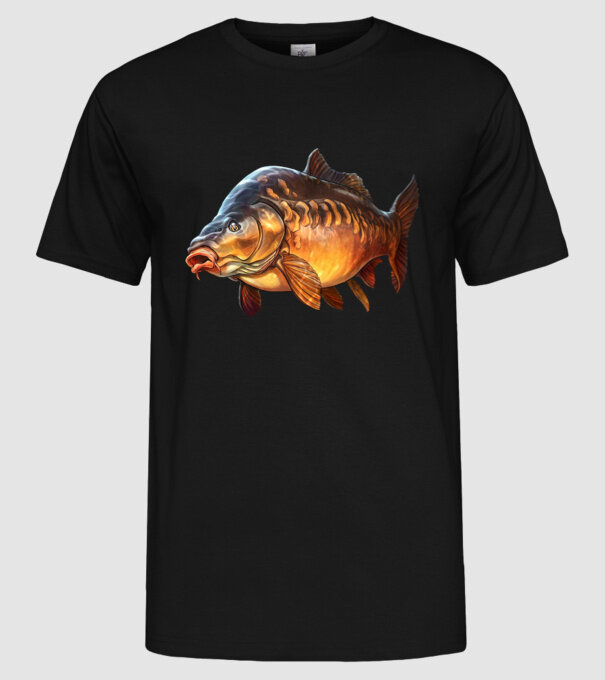 Carp model negru pe tricou