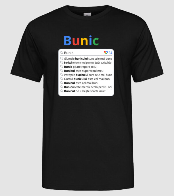 căutare Google Bunic model negru pe tricou