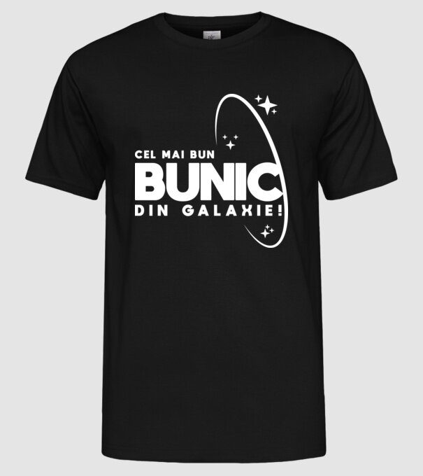 Cel mai bun bunic din Galaxie! model negru pe tricou