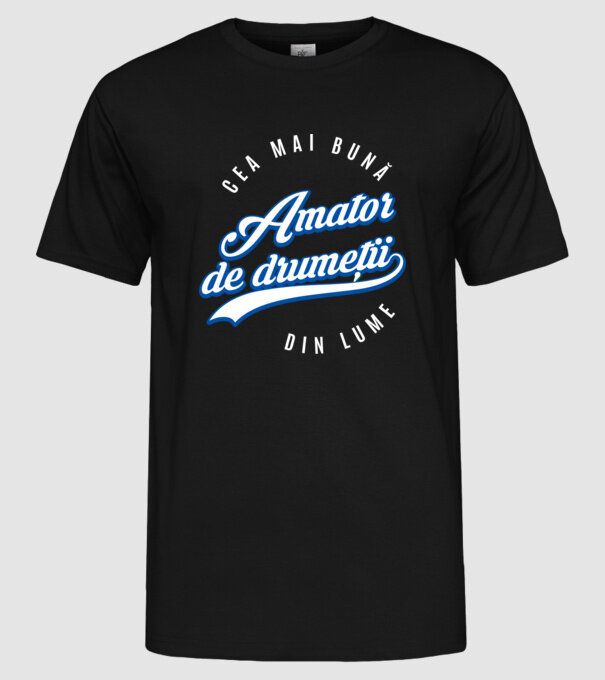 Cea mai bună amator de drumeții din lume model negru pe tricou