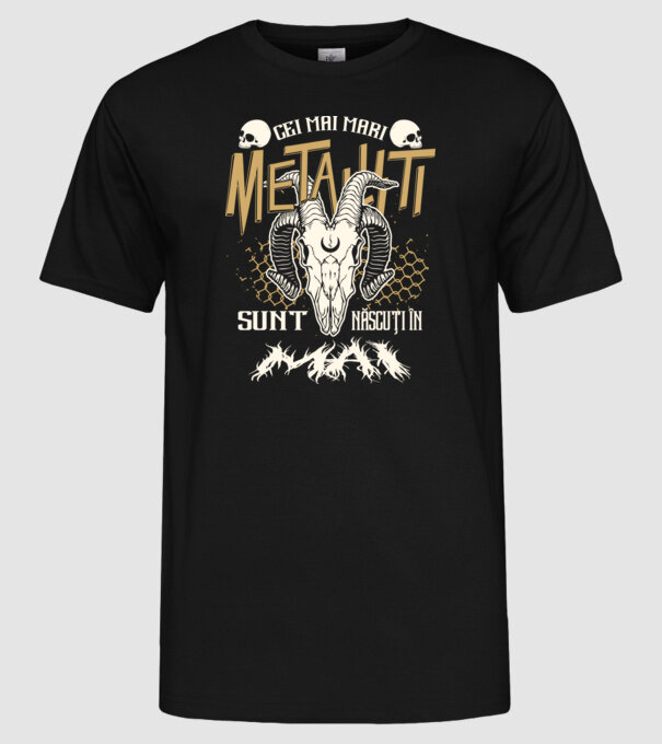 Cei mai mari metaliști sunt născuți în mai. model negru pe tricou