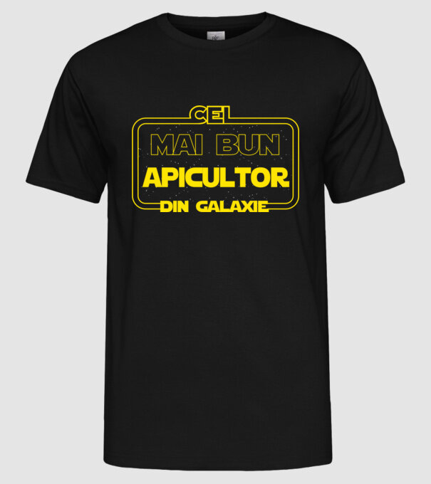 Cel mai bun apicultor din galaxie model negru pe tricou