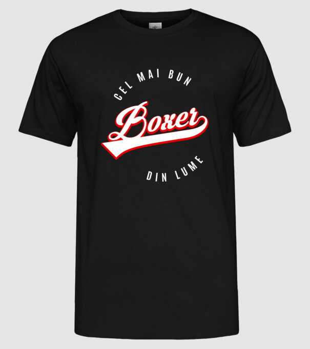 Cel mai bun boxer din lume model negru pe tricou