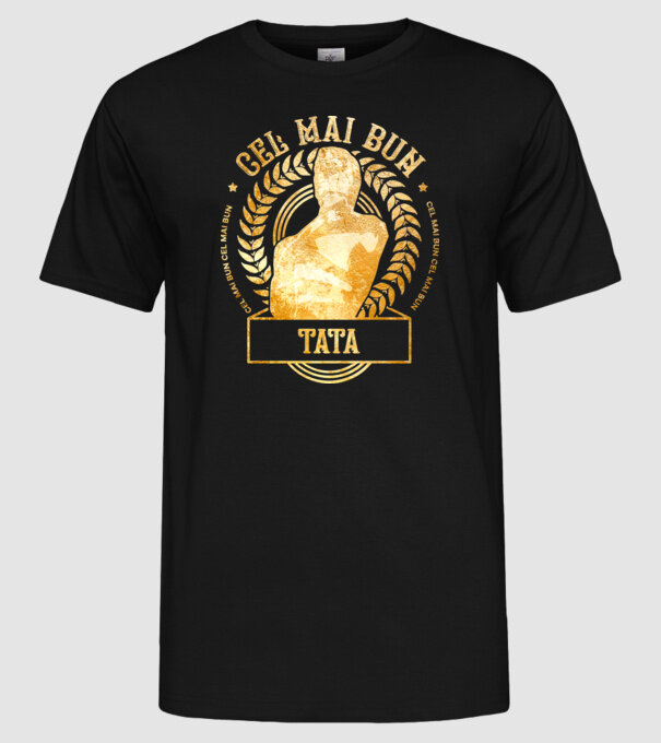 Cel mai bun tată model negru pe tricou