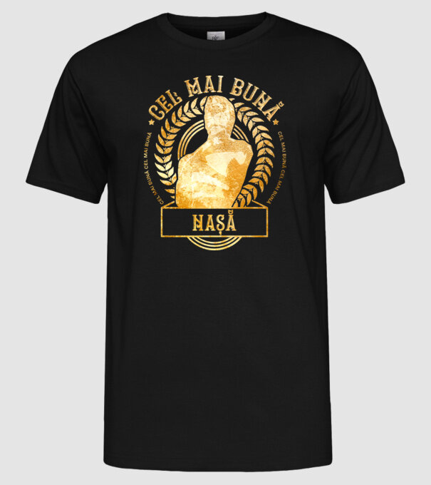 Cea mai bună nașă model negru pe tricou