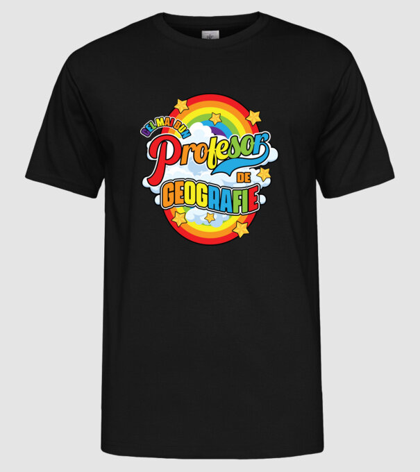Cel mai bun de geografie model negru pe tricou
