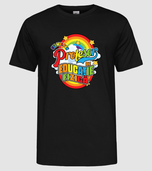 Cel mai bun educație fizică model negru pe tricou