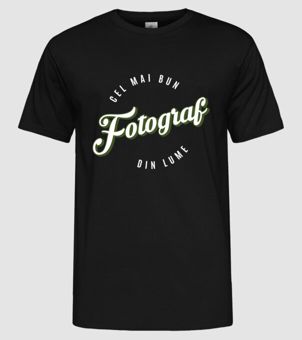 Cel mai bun Fotograf din lume model negru pe tricou