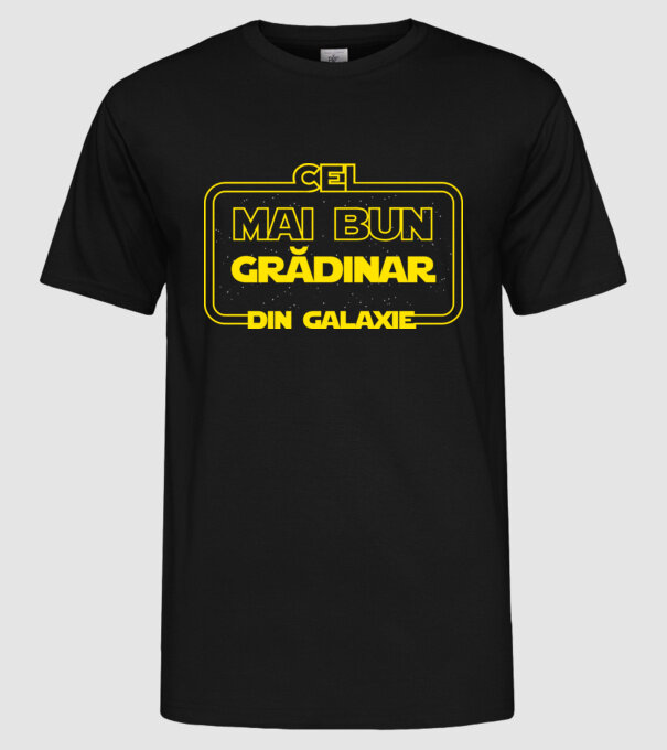 cel mai bun grădinar din galaxie model negru pe tricou