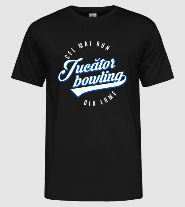 cel mai bun jucător bowling din lume model negru pe tricou