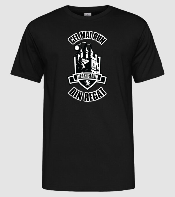 Cel mai bun mecanic auto din regat model negru pe tricou